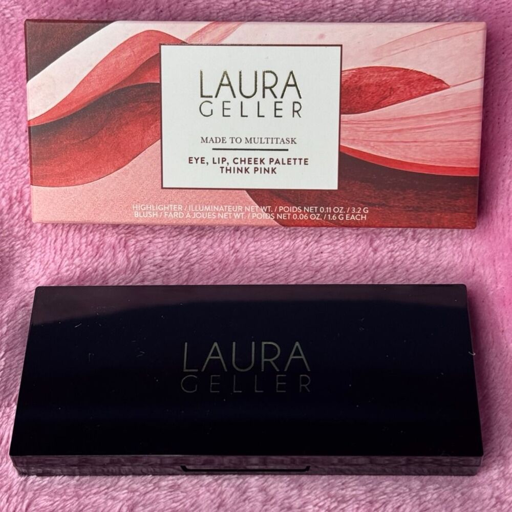 New! Laura Geller Eye Lip Cheek Palette - Think Pink NWT NIB BNIB